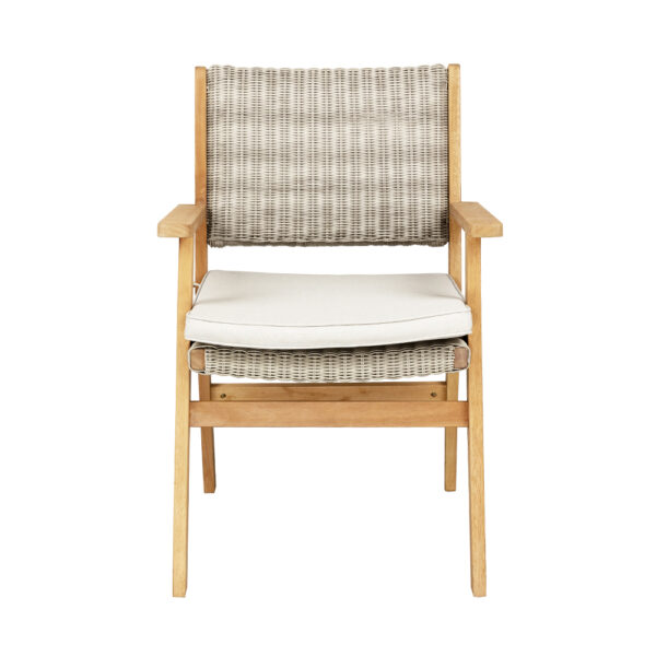 CAPRI ΚΑΡΕΚΛΑ ΛΕΥΚΟ ΓΚΡΙ 64.2x60x88.5cm 22-0096 - Image 3