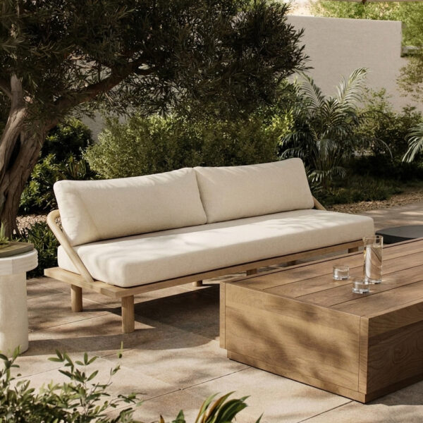 SIESTA ΚΑΝΑΠΕΣ ΚΡΕΒΑΤΙ ΦΥΣΙΚΟ CREAM 180x80x59.5cm 22-0276 - Image 2