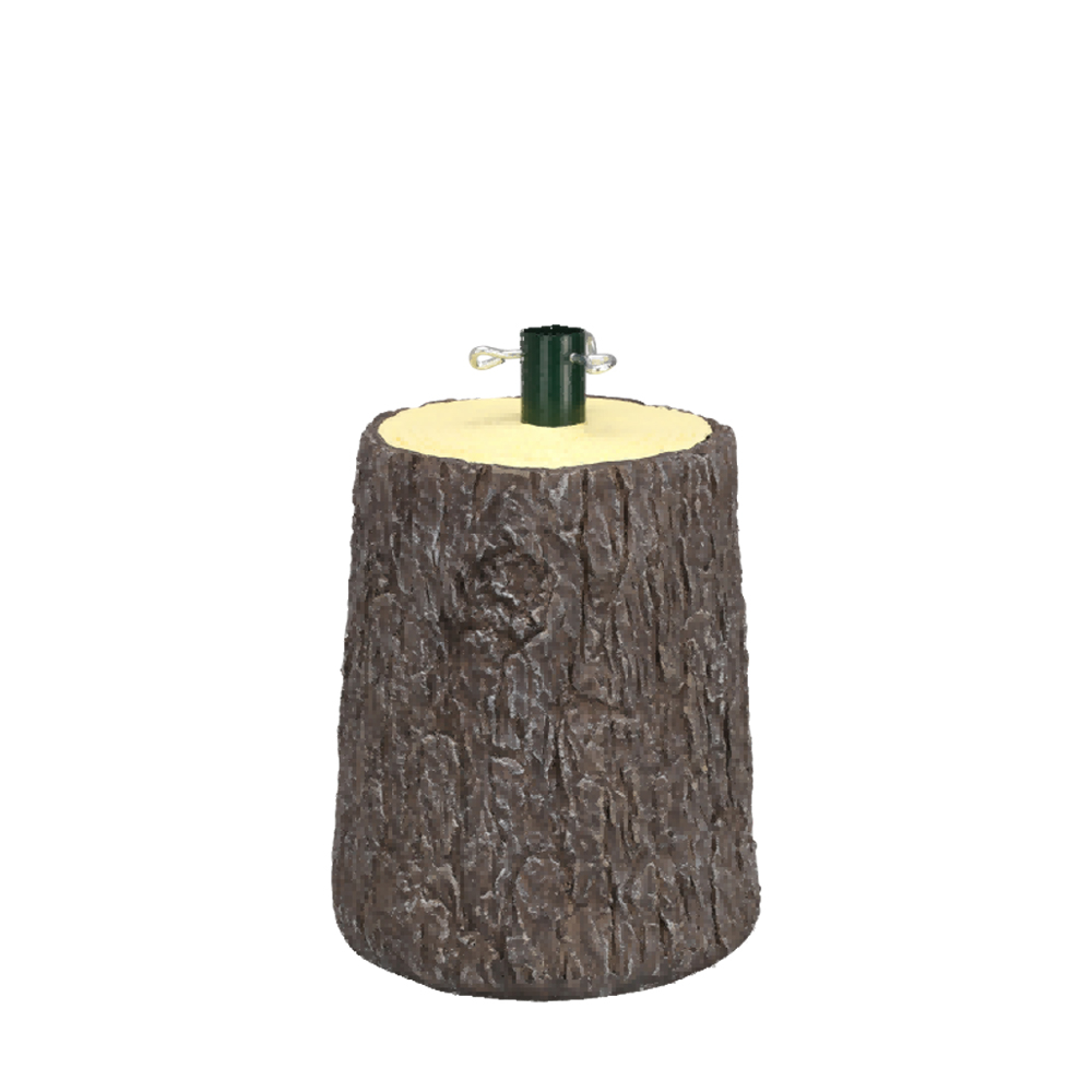 237-0027-JeDhr-first-_1 TREE BASE STAND ΚΟΡΜΟΣ 26x26x35cm MgO ΚΑΦΕ ΜΕΤΑΛΛΟ 237-0027 - Image 1