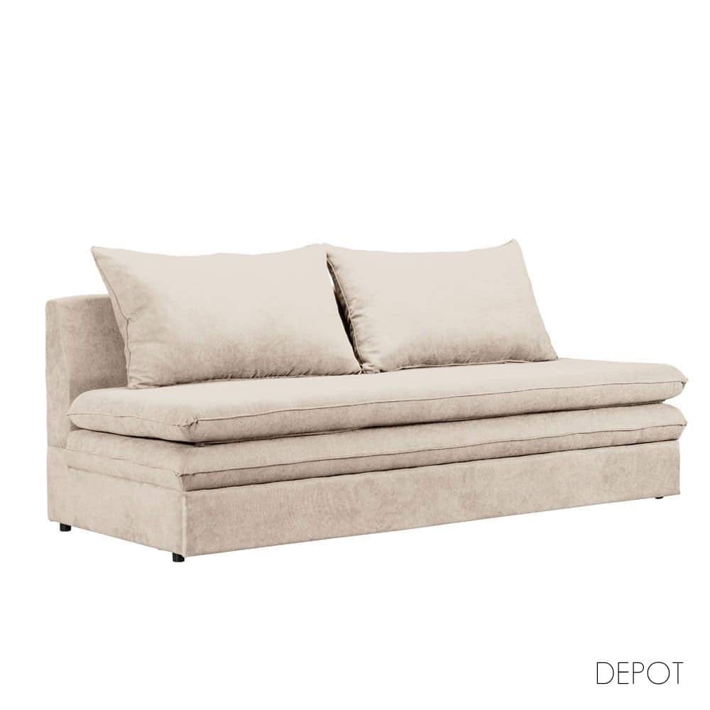 71-0227-lCA6K-first-_1 GIRASOLE ΚΑΝΑΠΕΣ ΚΡΕΒΑΤΙ 3ΘΕΣΙΟΣ BEIGE ASTI 1 200x87x90cm 71-0227 - Image 1