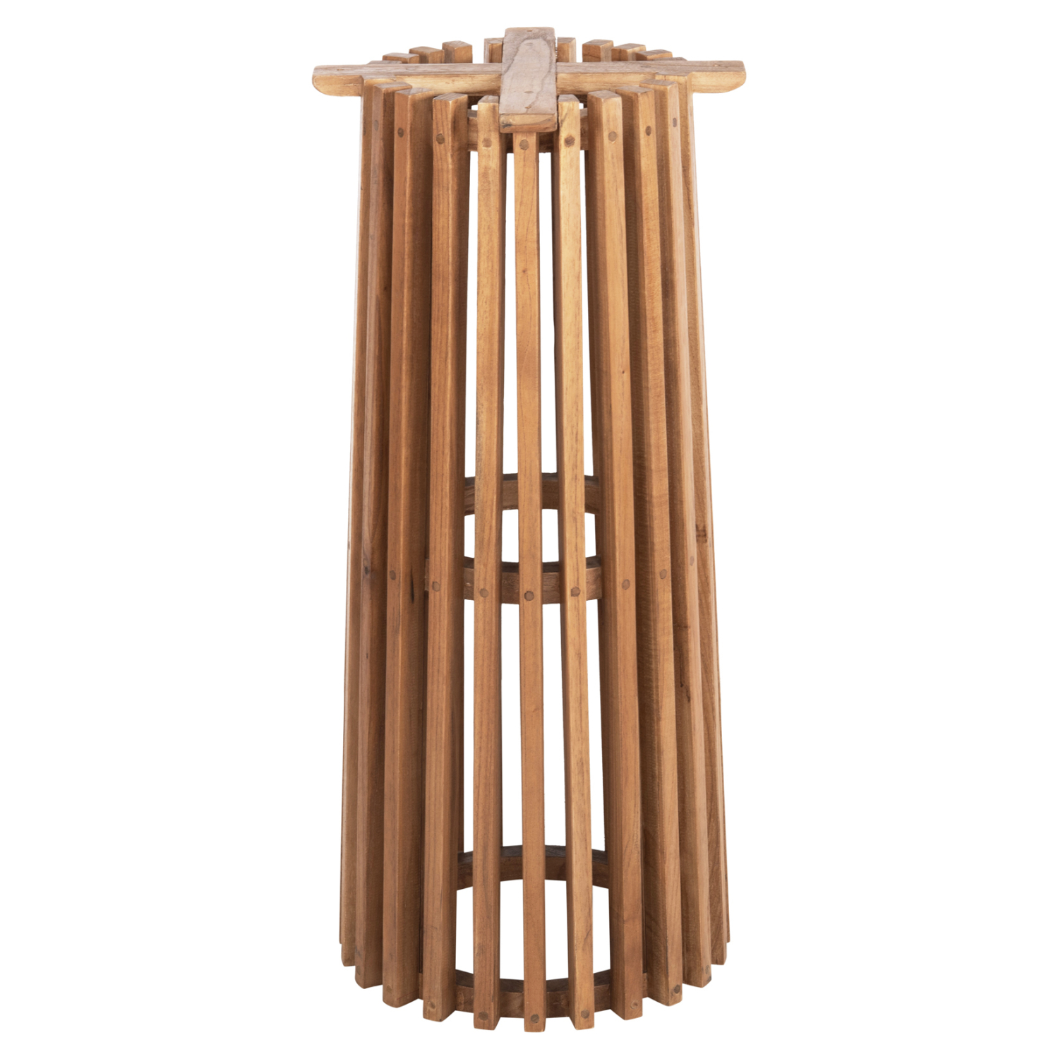 HM9857.11 ΒΑΣΗ BAR STAND ΕΣΩΤ.ΧΩΡΟΥ ΜΕΣ.ΥΨΟΥΣ ΣΤΡΟΓΓΥΛΗ FRANTZ HM9857.11 MINDI ΞΥΛΟ ΣΕ ΦΥΣΙΚΟ Φ40x90Υεκ. - Image 1
