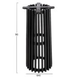 ΒΑΣΗ BAR STAND ΕΣΩΤ.ΧΩΡΟΥ ΜΕΣ.ΥΨΟΥΣ ΣΤΡΟΓΓΥΛΗ FRANTZ HM9857.12 MINDI ΞΥΛΟ ΣΕ ΜΑΥΡΟ Φ40x90Υεκ. - Image 2