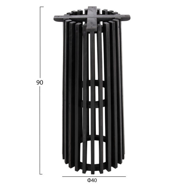 ΒΑΣΗ BAR STAND ΕΣΩΤ.ΧΩΡΟΥ ΜΕΣ.ΥΨΟΥΣ ΣΤΡΟΓΓΥΛΗ FRANTZ HM9857.12 MINDI ΞΥΛΟ ΣΕ ΜΑΥΡΟ Φ40x90Υεκ. - Image 2