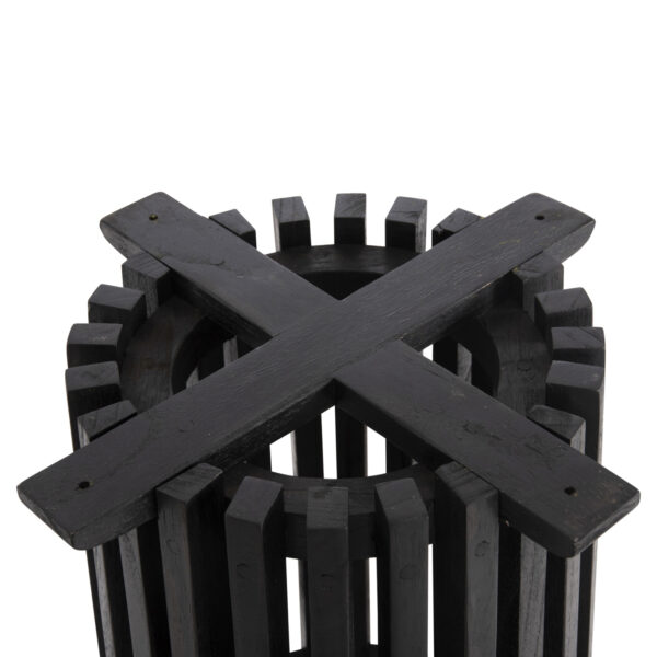 ΒΑΣΗ BAR STAND ΕΣΩΤ.ΧΩΡΟΥ ΜΕΣ.ΥΨΟΥΣ ΣΤΡΟΓΓΥΛΗ FRANTZ HM9857.12 MINDI ΞΥΛΟ ΣΕ ΜΑΥΡΟ Φ40x90Υεκ. - Image 4