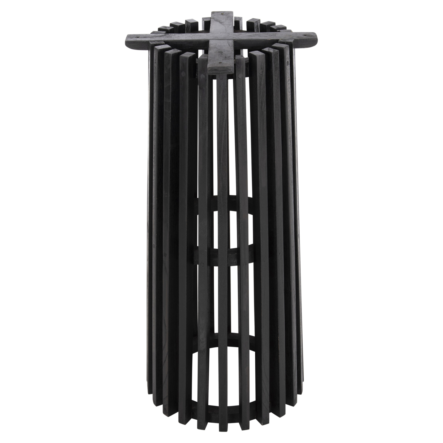 HM9857.12 ΒΑΣΗ BAR STAND ΕΣΩΤ.ΧΩΡΟΥ ΜΕΣ.ΥΨΟΥΣ ΣΤΡΟΓΓΥΛΗ FRANTZ HM9857.12 MINDI ΞΥΛΟ ΣΕ ΜΑΥΡΟ Φ40x90Υεκ. - Image 1