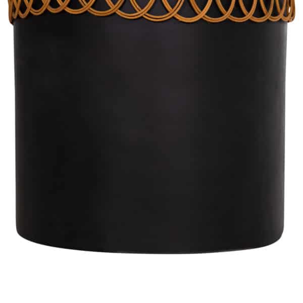 ΒΟΗΘΗΤΙΚΟ ΤΡΑΠΕΖΙ PRILEP HM18159.01 FIBER CEMENT ΜΑΥΡΟ & RATTAN--Φ60x76,5Υεκ - Image 6
