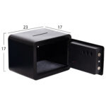 ΧΡΗΜΑΤΟΚΙΒΩΤΙΟ MINI ΜΕ ΚΛΕΙΔΙ ΚΑΙ ΣΥΝΔΥΑΣΜΟ TALIS HM6640 ΑΤΣΑΛΙ ΜΑΥΡΟ 23x17x17Υεκ. - Image 2