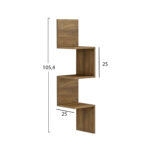 ΕΠΙΤΟΙΧΙΑ ΓΩΝΙΑΚΗ ΡΑΦΙΕΡΑ ILLUSION HM8935.11 ΜΕΛΑΜΙΝΗ ΣΕ ΣΚΟΥΡΟ ΦΥΣΙΚΟ 25x25x105,4Υεκ. - Image 2