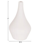 ΕΠΙΤΡΑΠΕΖΙΟ ΔΙΑΚΟΣΜΗΤΙΚΟ ΒΑΖΟ DENI HM4663.02S FIBER CEMENT ΣΕ ΛΕΥΚΟ--Φ15x27Υεκ. - Image 2