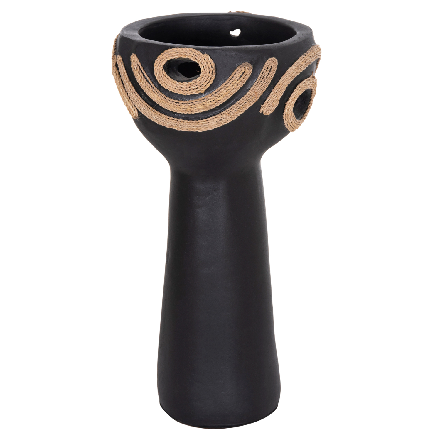 HM4679.01 ΕΠΙΤΡΑΠΕΖΙΟ ΔΙΑΚΟΣΜΗΤΙΚΟ DEAN HM4679.01 ΜΑΥΡΗ ΤΕΡΑΚΟΤΑ & ΣΧΟΙΝΙ AGEL Φ18x35Υεκ - Image 1