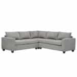 ΓΩΝΙΑΚΟΣ ΚΑΝΑΠΕΣ CALDER HM3286.01 ΓΚΡΙ ΥΦΑΣΜΑ 254x254x90x91Υεκ.