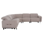 ΓΩΝΙΑΚΟΣ ΚΑΝΑΠΕΣ ΜΕ RECLINE ORACLE HM3290.02 ΜΠΕΖ ΥΦΑΣΜΑ 260x260x90(κάθισμα)x94Υεκ. - Image 3