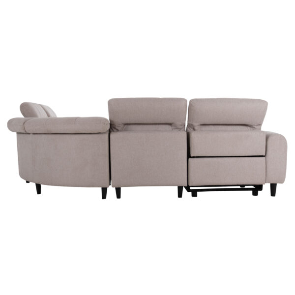 ΓΩΝΙΑΚΟΣ ΚΑΝΑΠΕΣ ΜΕ RECLINE ORACLE HM3290.02 ΜΠΕΖ ΥΦΑΣΜΑ 260x260x90(κάθισμα)x94Υεκ. - Image 5