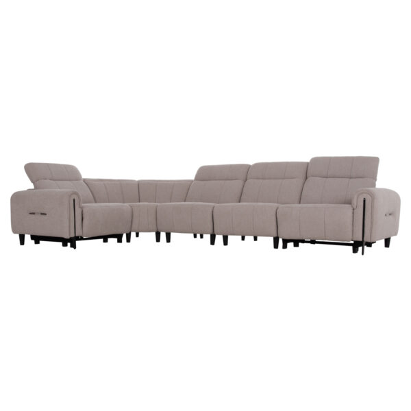 ΓΩΝΙΑΚΟΣ ΚΑΝΑΠΕΣ ΜΕ RECLINE ORACLE HM3290.02 ΜΠΕΖ ΥΦΑΣΜΑ 260x260x90(κάθισμα)x94Υεκ. - Image 6