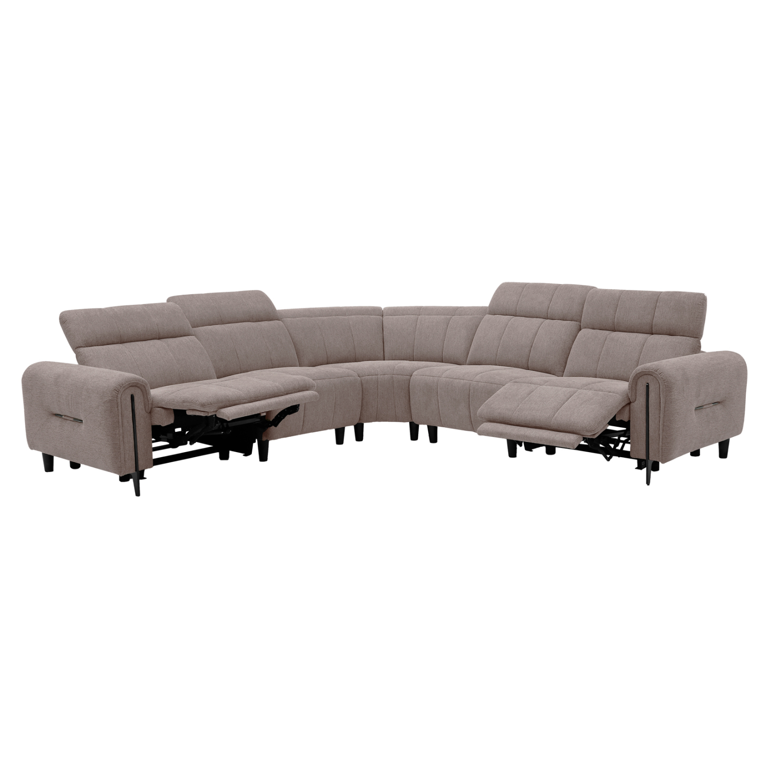 HM3290.02 ΓΩΝΙΑΚΟΣ ΚΑΝΑΠΕΣ ΜΕ RECLINE ORACLE HM3290.02 ΜΠΕΖ ΥΦΑΣΜΑ 260x260x90(κάθισμα)x94Υεκ. - Image 1