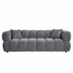 ΚΑΝΑΠΕΣ 3-ΘΕΣΙΟΣ NORIKA HM3331.01 ΓΚΡΙ ΥΦΑΣΜΑ 220x88x85Υεκ. - Image 3