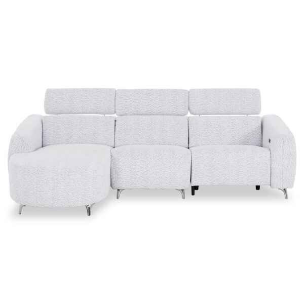 ΚΑΝΑΠΕΣ ΑΡΙΣΤΕΡΗ ΓΩΝΙΑ 3Θ ΜΕ RECLINE VALENTE HM3317.01L ΑΝΟΙΧΤΟ ΓΚΡΙ ΥΦΑΣΜΑ 275x160x104Yεκ - Image 3