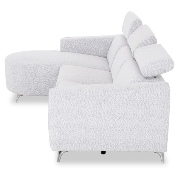 ΚΑΝΑΠΕΣ ΑΡΙΣΤΕΡΗ ΓΩΝΙΑ 3Θ ΜΕ RECLINE VALENTE HM3317.01L ΑΝΟΙΧΤΟ ΓΚΡΙ ΥΦΑΣΜΑ 275x160x104Yεκ - Image 4