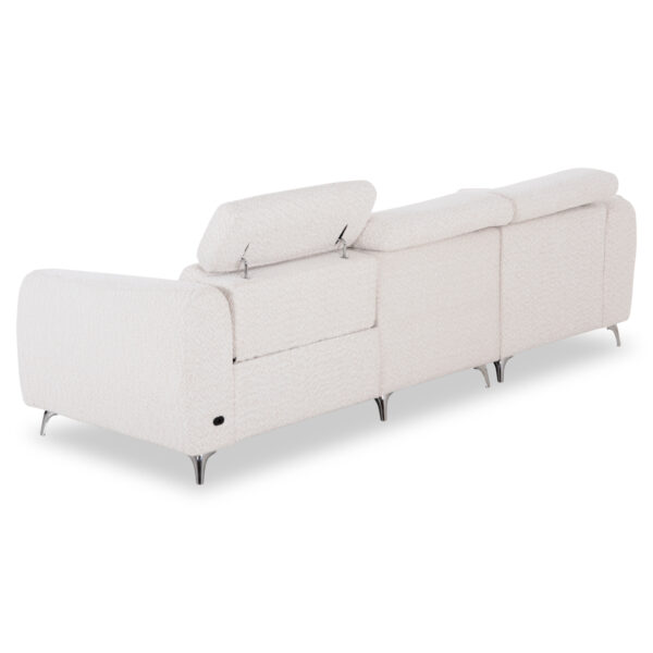 ΚΑΝΑΠΕΣ ΑΡΙΣΤΕΡΗ ΓΩΝΙΑ 3Θ ΜΕ RECLINE VALENTE HM3317.02L ΜΠΕΖ ΥΦΑΣΜΑ 275x160x104Yεκ - Image 5