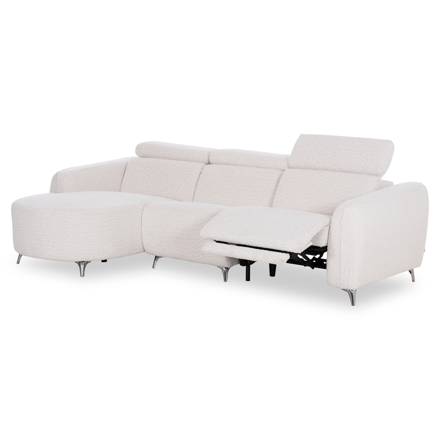 HM3317.02L ΚΑΝΑΠΕΣ ΑΡΙΣΤΕΡΗ ΓΩΝΙΑ 3Θ ΜΕ RECLINE VALENTE HM3317.02L ΜΠΕΖ ΥΦΑΣΜΑ 275x160x104Yεκ - Image 1