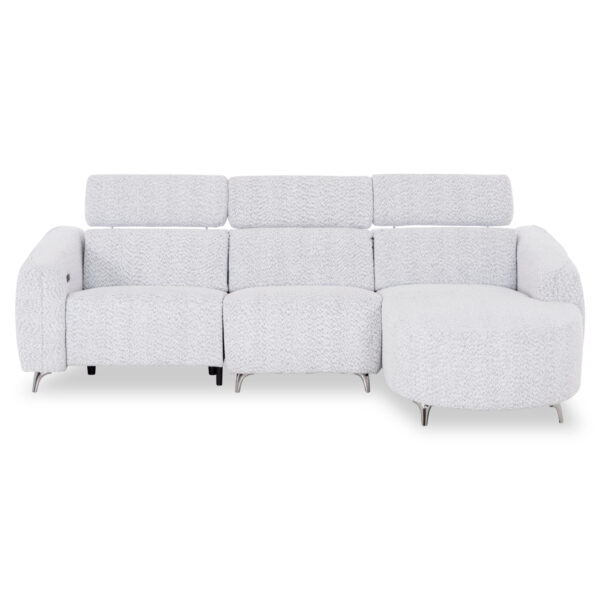 ΚΑΝΑΠΕΣ ΔΕΞΙΑ ΓΩΝΙΑ 3Θ ΜΕ RECLINE VALENTE HM3317.01R ΑΝΟΙΧΤΟ ΓΚΡΙ ΥΦΑΣΜΑ 275x160x104Yεκ - Image 3