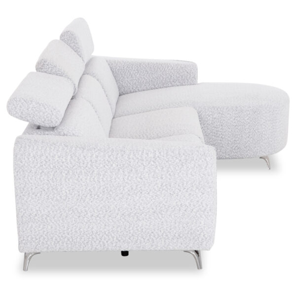 ΚΑΝΑΠΕΣ ΔΕΞΙΑ ΓΩΝΙΑ 3Θ ΜΕ RECLINE VALENTE HM3317.01R ΑΝΟΙΧΤΟ ΓΚΡΙ ΥΦΑΣΜΑ 275x160x104Yεκ - Image 4