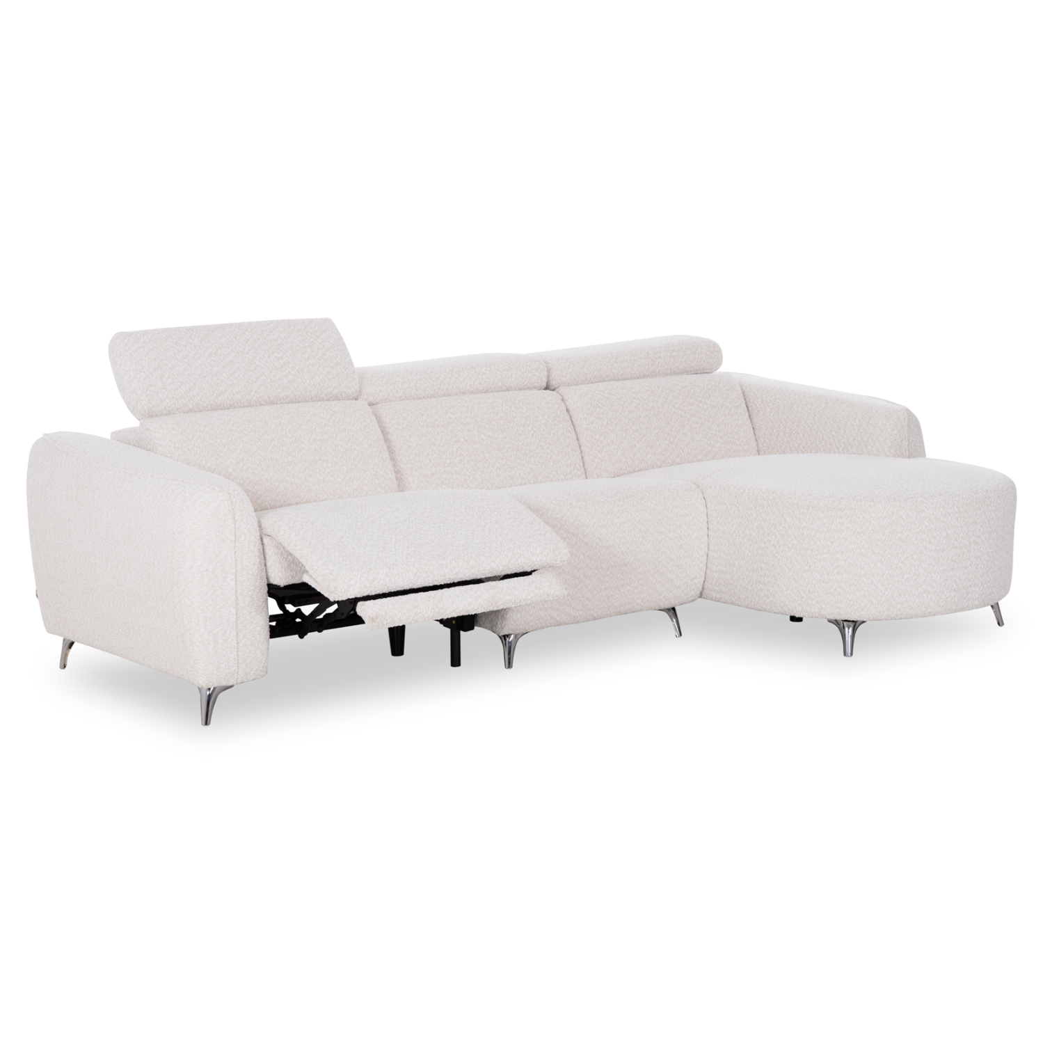 HM3317.02R ΚΑΝΑΠΕΣ ΔΕΞΙΑ ΓΩΝΙΑ 3Θ ΜΕ RECLINE VALENTE HM3317.02R ΜΠΕΖ ΥΦΑΣΜΑ 275x160x104Yεκ - Image 1