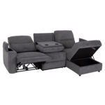 ΚΑΝΑΠΕΣ ΔΕΞΙΑ ΓΩΝΙΑ SYNTHIA HM3308.03R ΑΝΑΚΛΙΣΗ & ΑΠΟΘ.ΧΩΡΟΣ--ΓΚΡΙ 245x170x98Υεκ