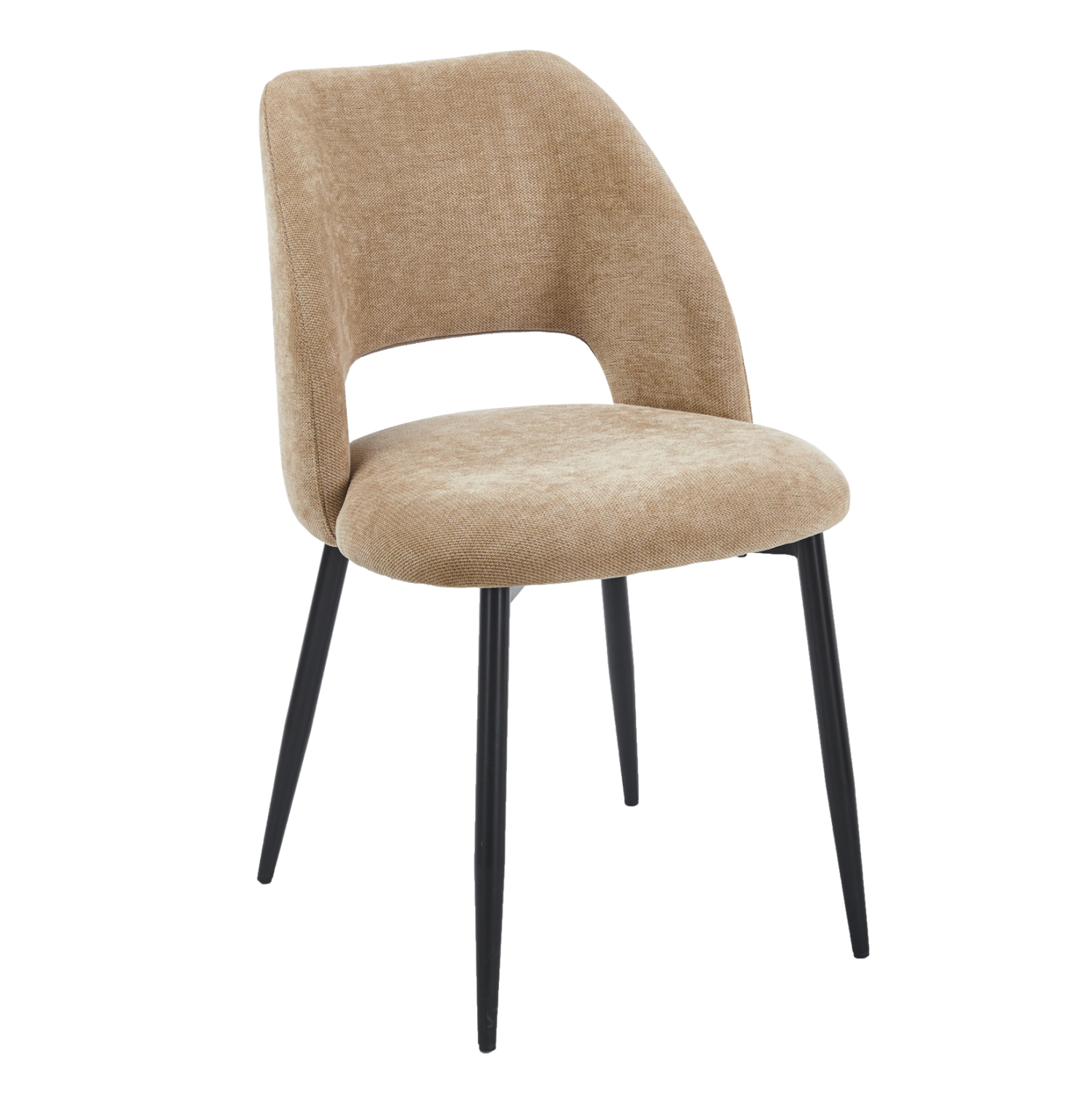 HM18447.03 ΚΑΡΕΚΛΑ ΤΡΑΠΕΖΑΡΙΑΣ LAMETT HM18447.03 TAUPE ΥΦΑΣΜΑ-ΜΕΤΑΛ.ΜΑΥΡΑ ΠΟΔΙΑ 51x58x82Υεκ - Image 1