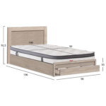 ΚΡΕΒΑΤΙ ΜΟΝΟ ΜΕ ΣΥΡΤΑΡΙ & ΣΤΡΩΜΑ MELANY HM10745.02 ΜΕΛΑΜΙΝΗ SONAMA--ΓΙΑ 90x190εκ - Image 2