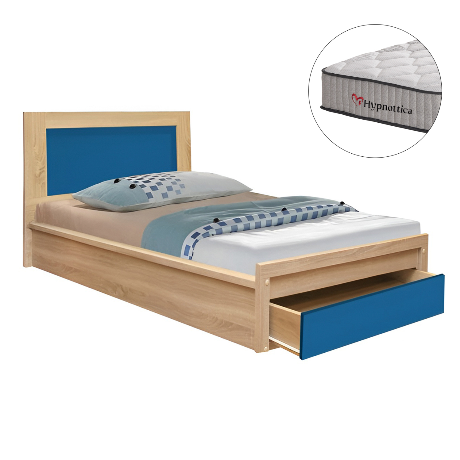 HM10752.01 ΚΡΕΒΑΤΙ ΠΑΙΔΙΚΟ ΜΕ ΣΥΡΤΑΡΙ PLAYROOM HM10752.01 ΜΕΛΑΜΙΝΗ SONAMA/ΣΙΕΛ--ΣΤΡΩΜΑ 90x190εκ - Image 1
