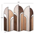 ΠΑΡΑΒΑΝ 6-ΦΥΛΛΟ ΜΟΝΗΣ ΟΨΗΣ CRYPT HM4221 MDF ΣΕ 4 ΧΡΩΜΑTA-ΜΑΥΡΟ ΜΕΤΑΛΛΟ 241x1,5x180Υεκ. - Image 2