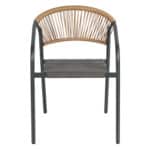 ΠΟΛΥΘΡΟΝΑ HOMAN HM6430.01 ΓΚΡΙ ΜΕΤΑΛΛΟ & TEXTILENE--ΜΠΕΖ P.E.RATTAN 53x58x75Υεκ - Image 3