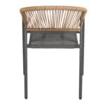 ΠΟΛΥΘΡΟΝΑ HOMAN HM6430.01 ΓΚΡΙ ΜΕΤΑΛΛΟ & TEXTILENE--ΜΠΕΖ P.E.RATTAN 53x58x75Υεκ - Image 5
