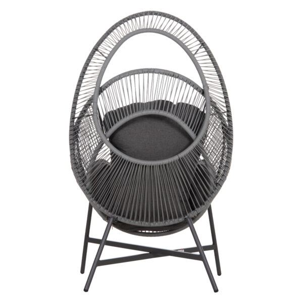 ΠΟΛΥΘΡΟΝΑ-ΦΩΛΙΑ RULER HM6506.01 ΓΚΡΙ ΜΕΤΑΛΛΟ-P.E.RATTAN-ΜΑΞΙΛΑΡΙΑ 90x85x154Υεκ - Image 6
