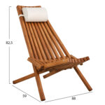 ΠΟΛΥΘΡΟΝΑ LOUNGE ΜΕ ΜΑΞΙΛΑΡΑΚΙ ΠΤΥΣΣΟΜΕΝΗ SHIGAN HM6530 ΞΥΛΟ ΑΚΑΚΙΑΣ 88x59x82.5Υεκ - Image 2