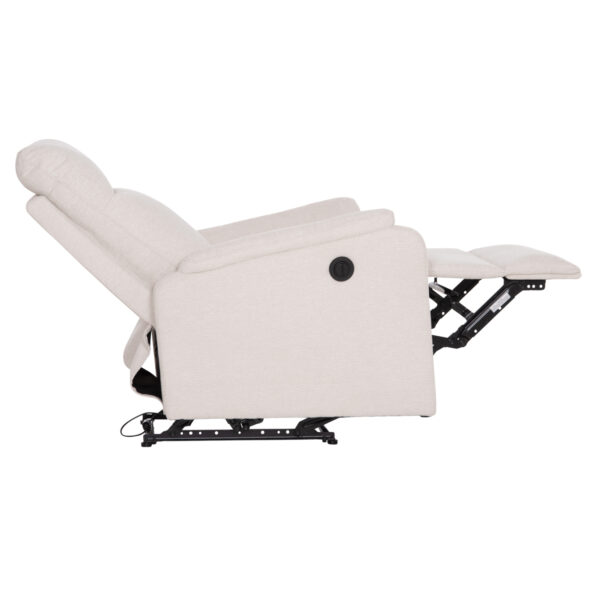 ΠΟΛΥΘΡΟΝΑ RELAX ΜΕ ΗΛΕΚΤΡΙΚΗ ΑΝΑΚΛΙΣΗ SYNTHIA HM3309.01 ΜΠΕΖ ΥΦΑΣΜΑ 75x86x100Yεκ - Image 4