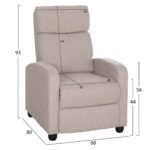 ΠΟΛΥΘΡΟΝΑ ΣΑΛΟΝΙΟΥ RELAX DROSEN HM3299.03 ΜΠΕΖ ΥΦΑΣΜΑ 68x80x93Υεκ - Image 2