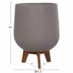 ΣΕΤ 3 ΓΛΑΣΤΡΕΣ ΜΕ TEAK ΒΑΣΕΙΣ TRYLL HM4681.03 FIBER CEMENT--ΓΚΡΙ - Image 2
