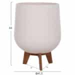 ΣΕΤ 3 ΓΛΑΣΤΡΕΣ ΜΕ TEAK ΒΑΣΕΙΣ TRYLL HM4681.02 FIBER CEMENT ΛΕΥΚΟ - Image 2