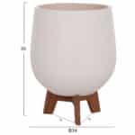 ΣΕΤ 3 ΓΛΑΣΤΡΕΣ ΜΕ TEAK ΒΑΣΕΙΣ TRYLL HM4681.02 FIBER CEMENT ΛΕΥΚΟ - Image 3