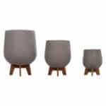 ΣΕΤ 3 ΓΛΑΣΤΡΕΣ ΜΕ TEAK ΒΑΣΕΙΣ TRYLL HM4681.03 FIBER CEMENT--ΓΚΡΙ - Image 5
