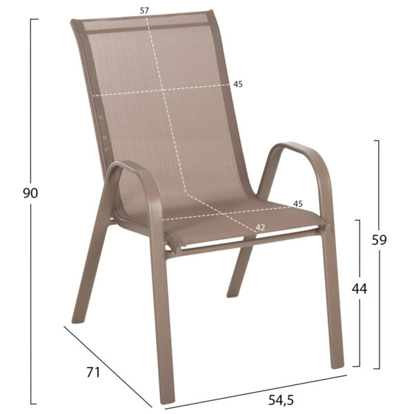 ΣΕΤ ΤΡΑΠΕΖΑΡΙΑΣ 5ΤΜΧ ADAM HM10897.04 ΤΡΑΠΕΖΙ 110x60εκ & 4 ΠΟΛΥΘΡΟΝΕΣ--ΣΑΜΠΑΝΙ - Image 3