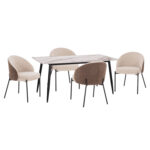 ΣΕΤ ΤΡΑΠΕΖΑΡΙΑΣ 5ΤΜΧ DETTON HM10951.02 ΚΕΡΑΜΙΚΟ TOP--ΥΦΑΣΜΑ ΜΠΕΖ/ΚΑΦΕ & ΜΕΤΑΛ.ΠΟΔΙΑ