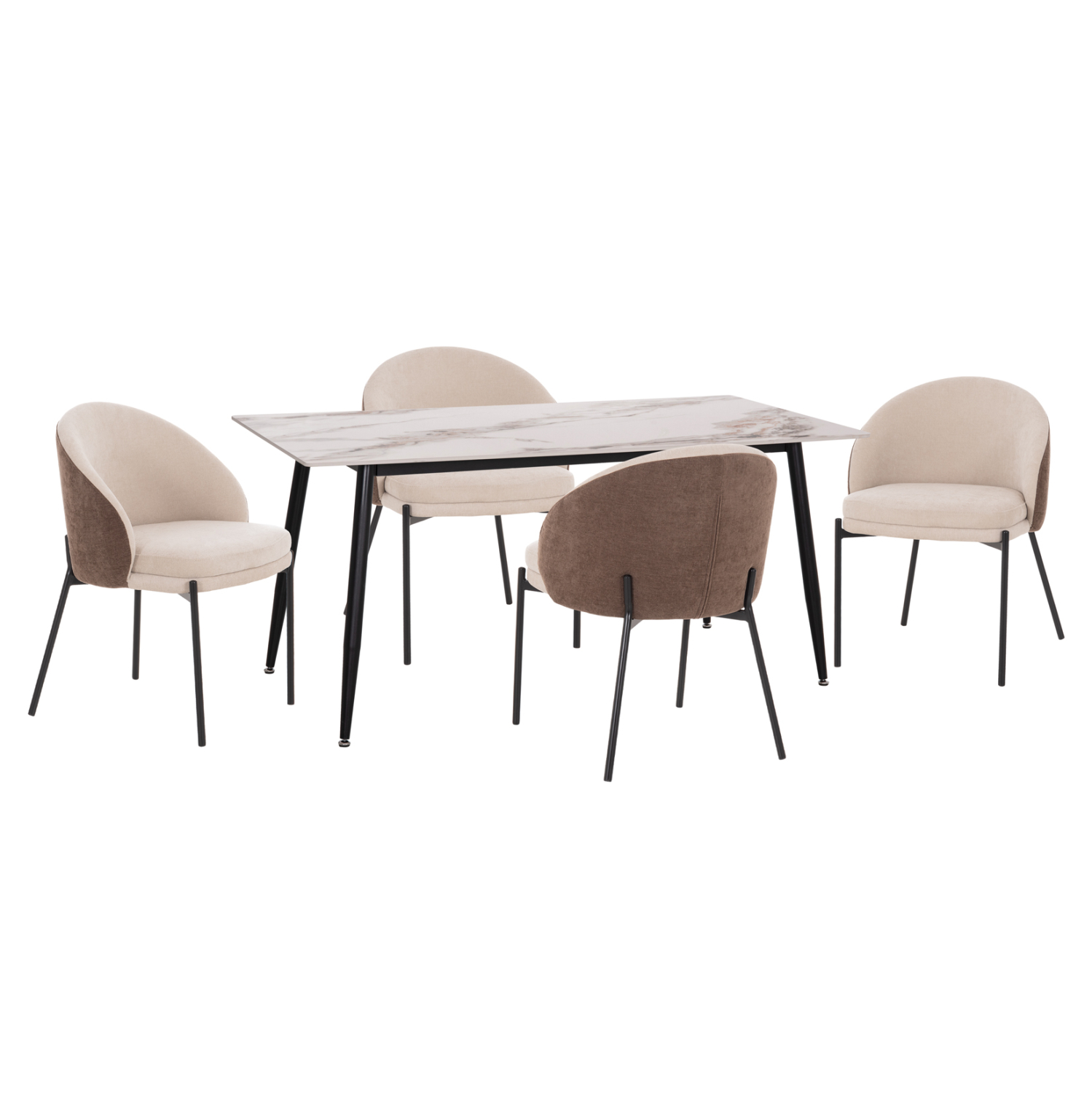 HM10951.02 ΣΕΤ ΤΡΑΠΕΖΑΡΙΑΣ 5ΤΜΧ DETTON HM10951.02 ΚΕΡΑΜΙΚΟ TOP--ΥΦΑΣΜΑ ΜΠΕΖ/ΚΑΦΕ & ΜΕΤΑΛ.ΠΟΔΙΑ - Image 1