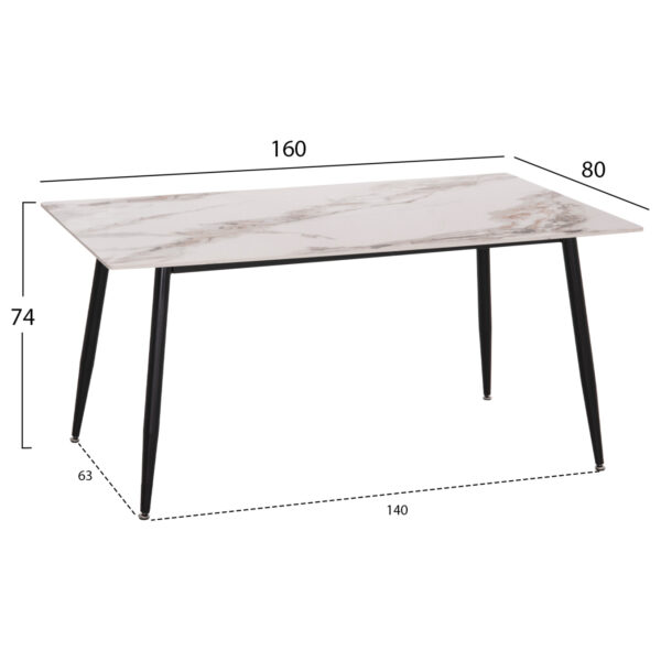 ΣΕΤ ΤΡΑΠΕΖΑΡΙΑΣ 5ΤΜΧ DRENNY HM10952.03 ΚΕΡΑΜΙΚΟ TOP--ΥΦΑΣΜΑ TAUPE & ΜΕΤΑΛ.ΠΟΔΙΑ - Image 2