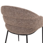 ΣΕΤ ΤΡΑΠΕΖΑΡΙΑΣ 7ΤΜΧ MANDY HM10957.03 MDF TOP--ΥΦΑΣΜΑ TAUPE & ΜΕΤΑΛ.ΠΟΔΙΑ - Image 5