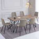ΣΕΤ ΤΡΑΠΕΖΑΡΙΑΣ 7ΤΜΧ VIGOR HM21355 ΤΡΑΠΕΖΙ 180x90εκ ΜΕ 6 ΚΑΡΕΚΛΕΣ - Image 2