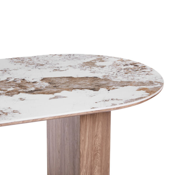 ΤΡΑΠΕΖΙ ΟΒΑΛ MARBLEX HM18428 ΚΕΡΑΜΙΚΟ TOP ΣΕ PANDORA--MDF ΠΟΔΙΑ 210x100x77Υεκ - Image 4