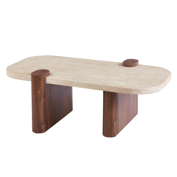 ΤΡΑΠΕΖΙ ΣΑΛΟΝΙΟΥ ARDEN HM18435 MDF TOP ΟΨΗ ΤΡΑΒΕΡΤΙΝΑΣ-MDF ΠΟΔΙΑ ΚΑΡΥΔΙ 120x60x40Υεκ - Image 4